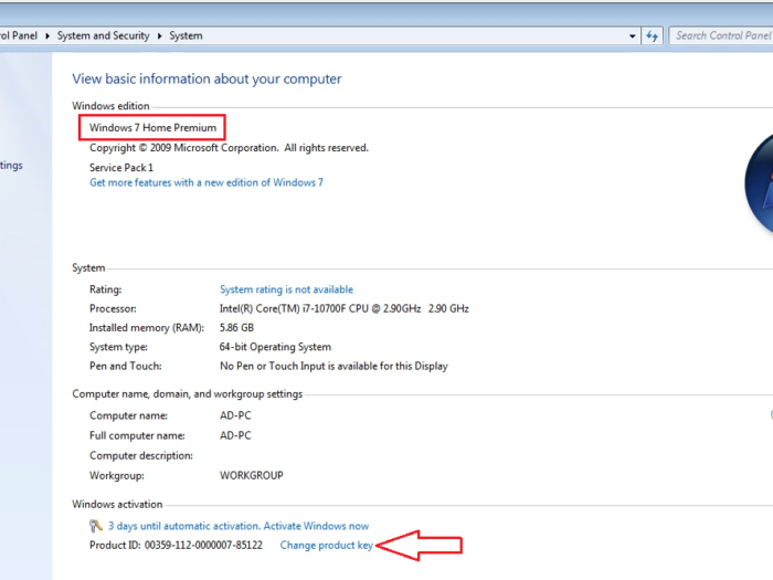 Windows 7 Home Premium Product Key Free