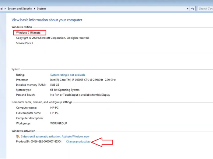 Windows 7 Ultimate Product Key Free