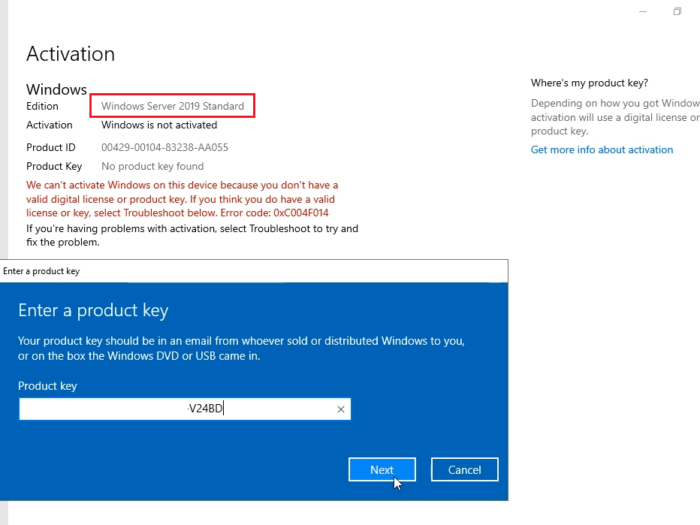 Windows Server 2019 Key Free
