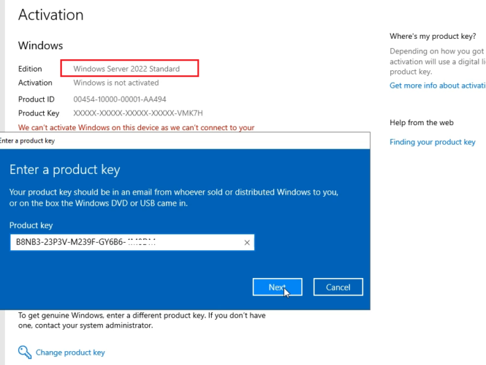 Windows Server 2022 Standard Key Free
